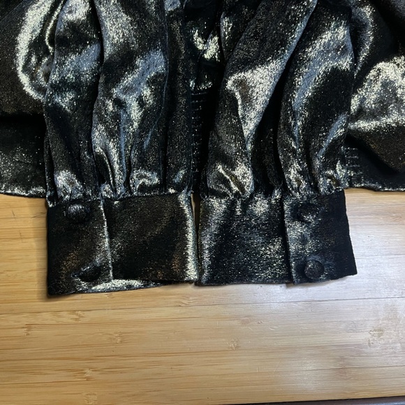 GUC Frame-Shimmering metallic velvety fabric Blouse. Size L - Picture 8 of 8